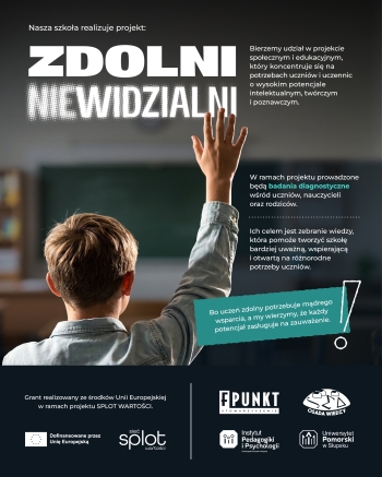 Zdolni niewidzialni plakat dla szkoły