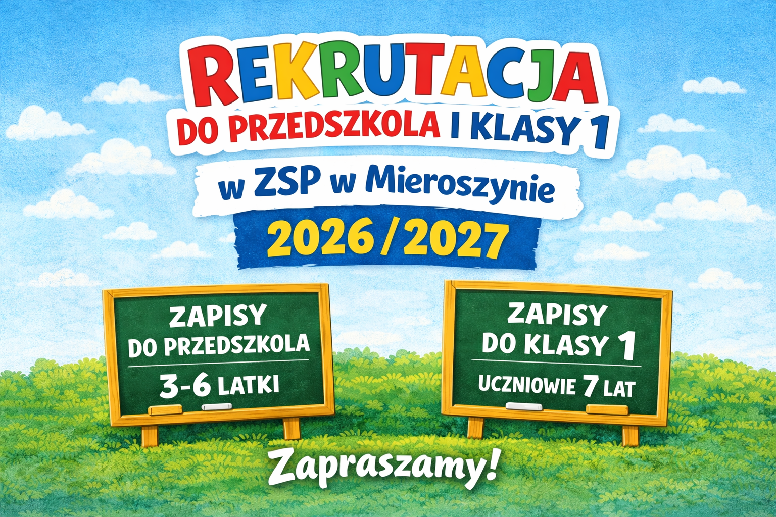 Rekrutacja na rok szkolny 2026/2027