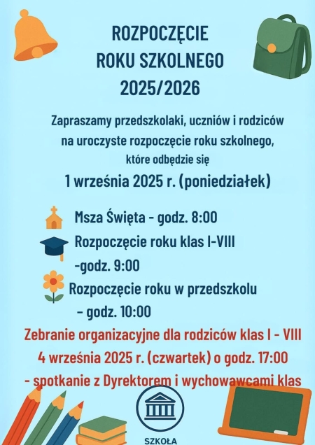 Rozpoczęcie roku szkolnego 2025/26